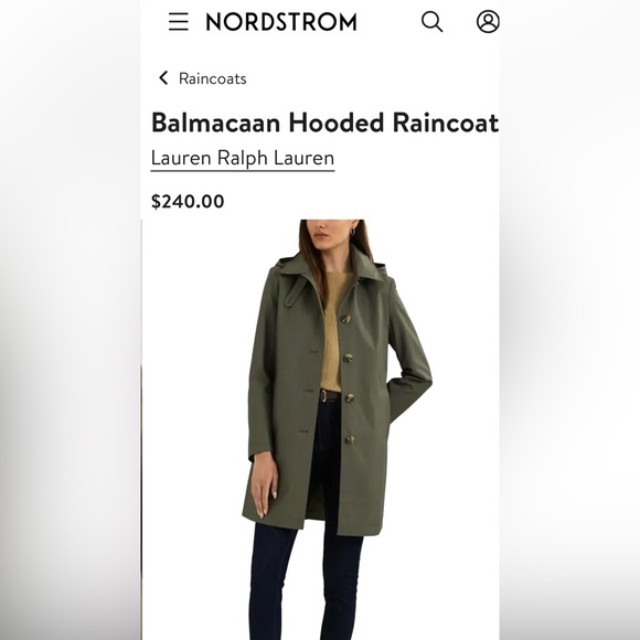 Lauren Ralph Lauren Balmacaan Hooded Raincoat - Picture 9 of 15